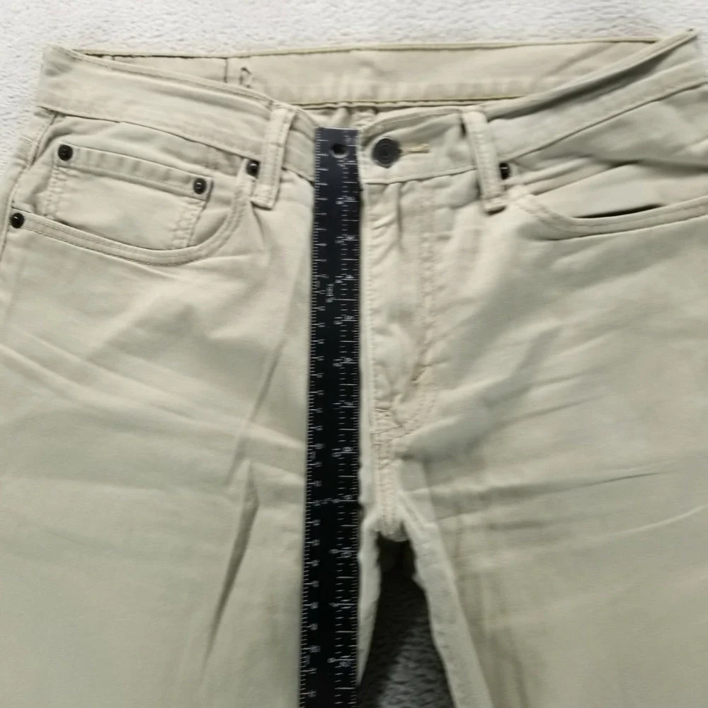 Levis 511‎ Jeans Mens 34x32 Beige Slim Straight Light Wash Mid Rise Office Work